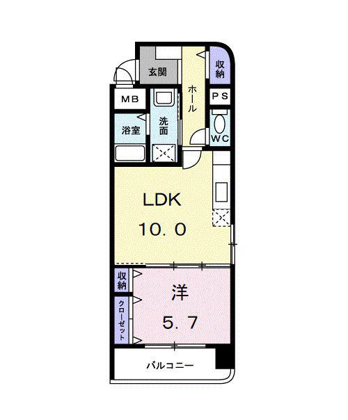 アバンツァート(1LDK/6階)の間取り写真