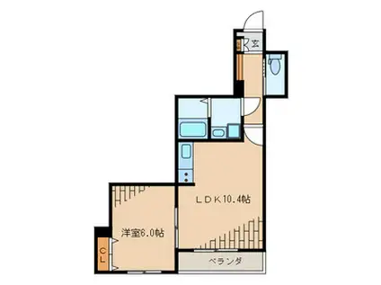 ゲラーデ目白台(1LDK/1階)の間取り写真