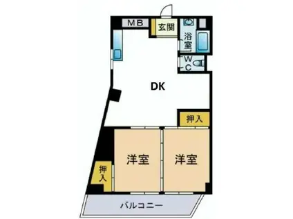 セイショウ・ヴィレッジ(2DK/3階)の間取り写真