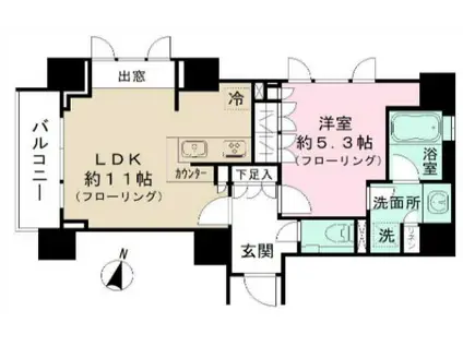 CONOE一番町(1LDK/2階)の間取り写真