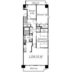 グランドメゾン六番町(3LDK/2階)の間取り写真