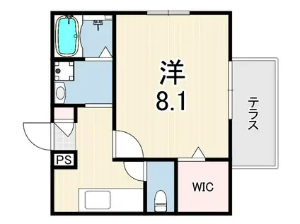 ADO MAISON(1K/1階)の間取り写真