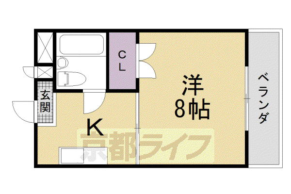 コートホーム21(1K/1階)の間取り写真