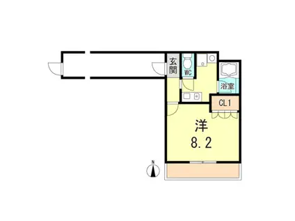 テイエスビル須磨(ワンルーム/3階)の間取り写真