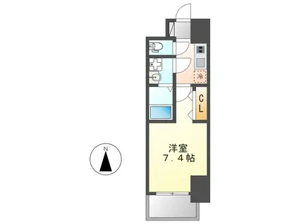 S-RESIDENCE堀田ノース(1K/9階)の間取り写真