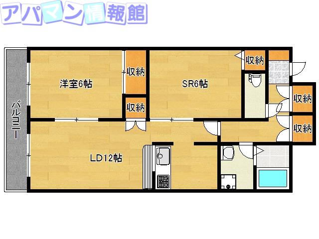 ホーリー弁天橋(1SLDK/4階)の間取り写真