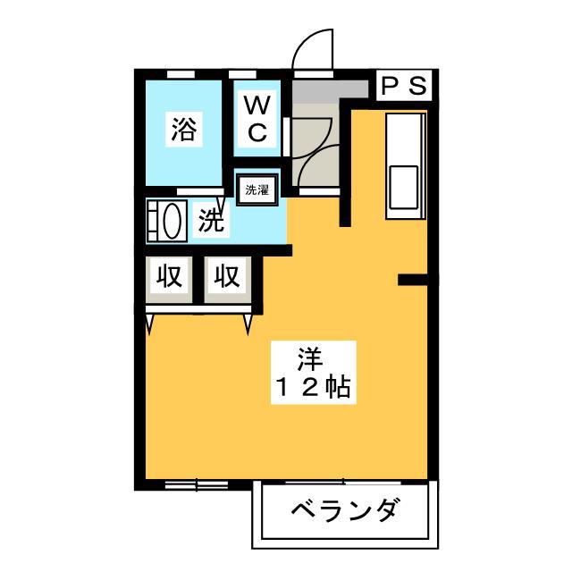 PARUMIRA オメガ(ワンルーム/3階)の間取り写真