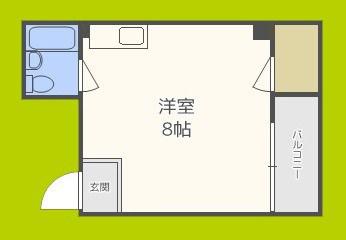 ハイツエイル11(ワンルーム/1階)の間取り写真