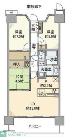 志木の杜テラス(3LDK/4階)の間取り写真