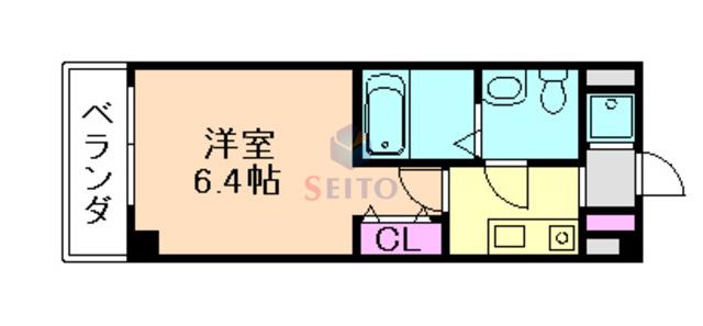 エクセル豊中北(1K/3階)の間取り写真