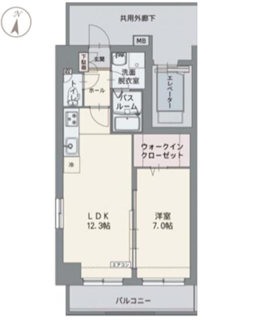 コルディエラ(1LDK/11階)の間取り写真