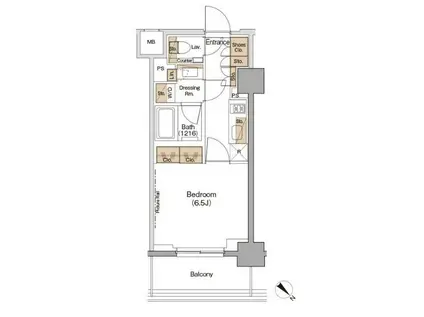 ルミエール(1K/2階)の間取り写真