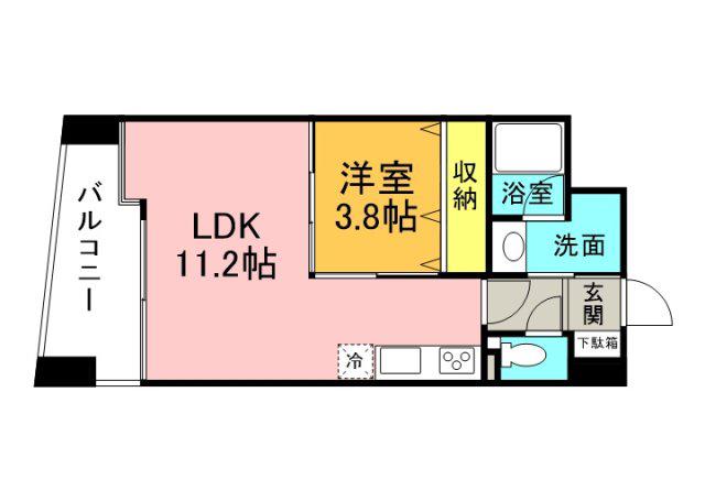 SHETLAND KUSUNOKI(1LDK/6階)の間取り写真