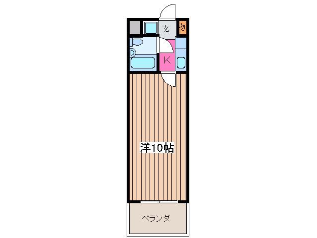 サンハイム中西(ワンルーム/5階)の間取り写真