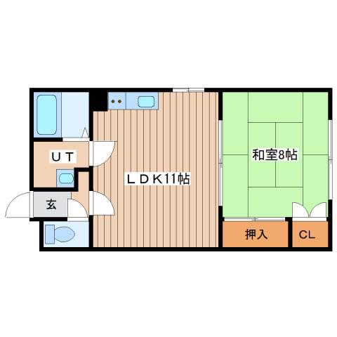 コーポさわむら(1LDK/2階)の間取り写真