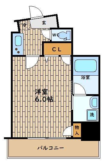 ルーチェ新福島(1K/7階)の間取り写真