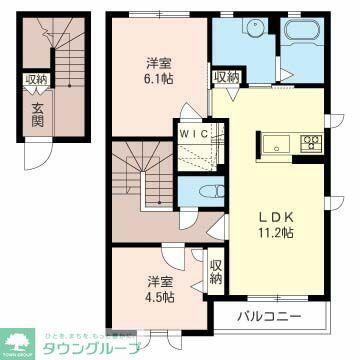 レゴリス(2LDK/2階)の間取り写真