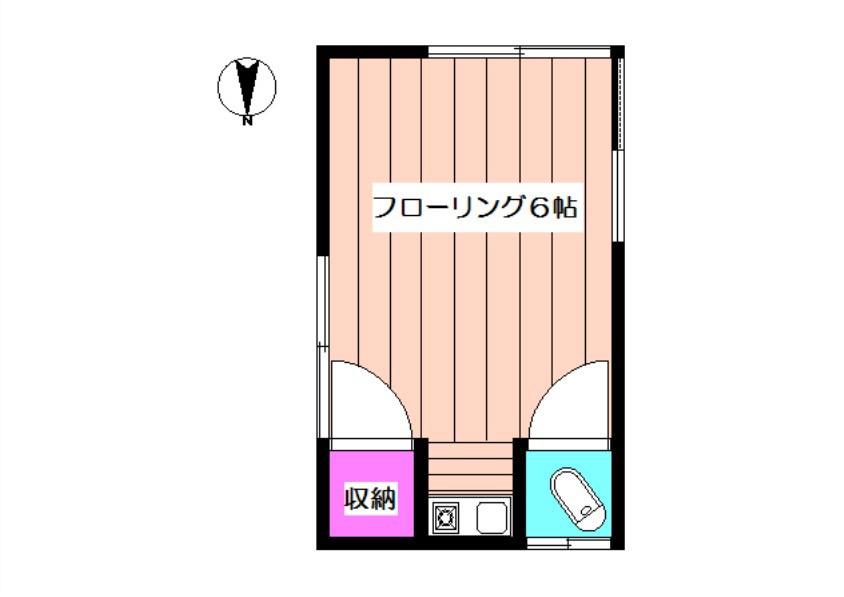 安藤荘(ワンルーム/1階)の間取り写真