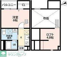 CRYSTALPALACE(1K/2階)の間取り写真