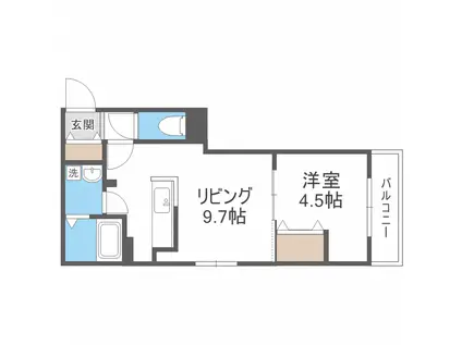 SEASONSII(1LDK/5階)の間取り写真