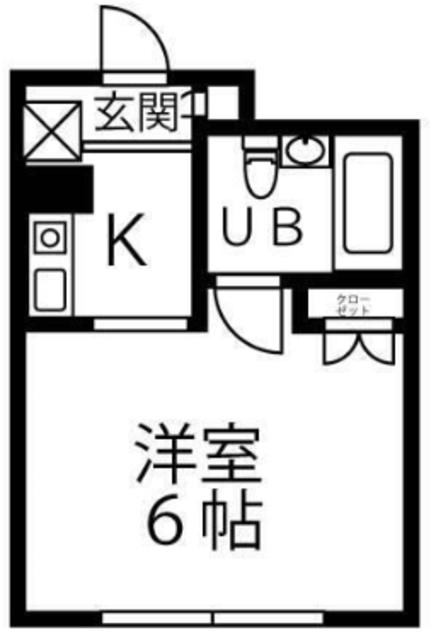 コーユーヒル(1K/2階)の間取り写真