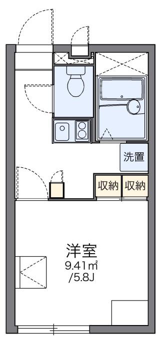 レオパレスハーモニー(1K/2階)の間取り写真