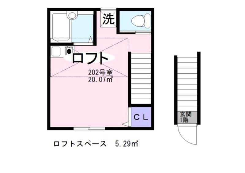 クレアモント荻窪(ワンルーム/2階)の間取り写真