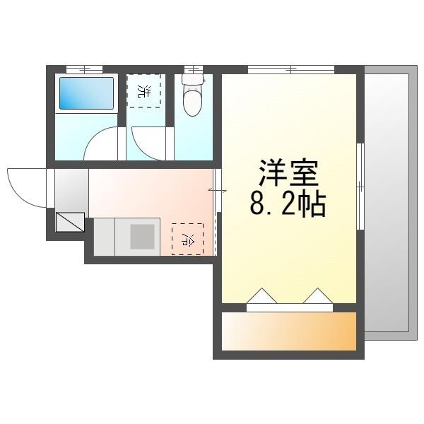 アリエッタ(1K/3階)の間取り写真