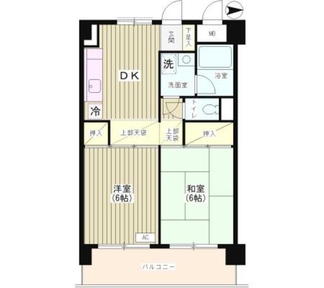 ガーデンハイム上北沢(2DK/4階)の間取り写真