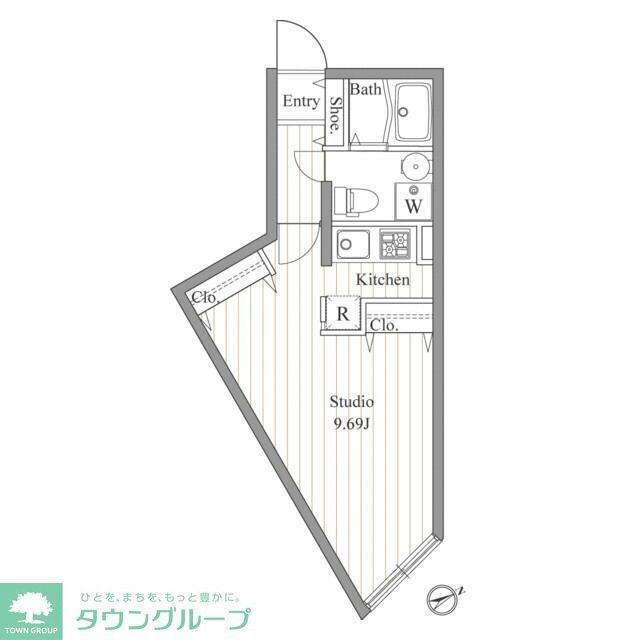 ZESTY春日町(ワンルーム/1階)の間取り写真