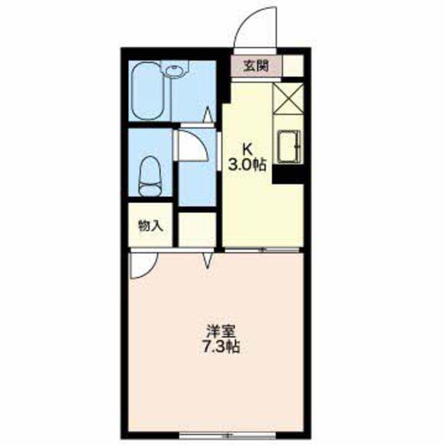 メープルハウス(1K/2階)の間取り写真