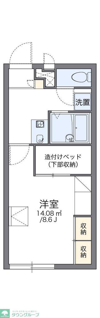レオパレススワホーム(1K/2階)の間取り写真