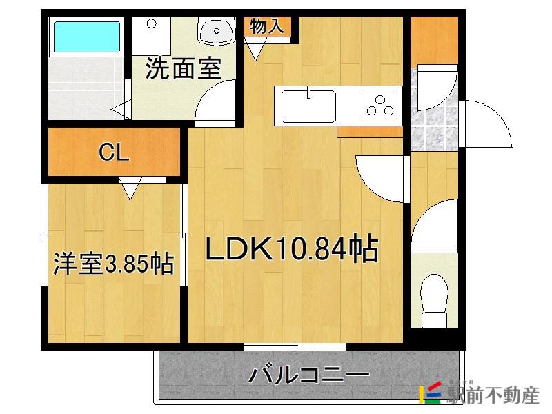 NEXT STAGE八戸溝(1LDK/1階)の間取り写真