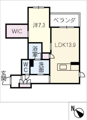 レフィシア・グリシーヌ(1LDK/3階)の間取り写真