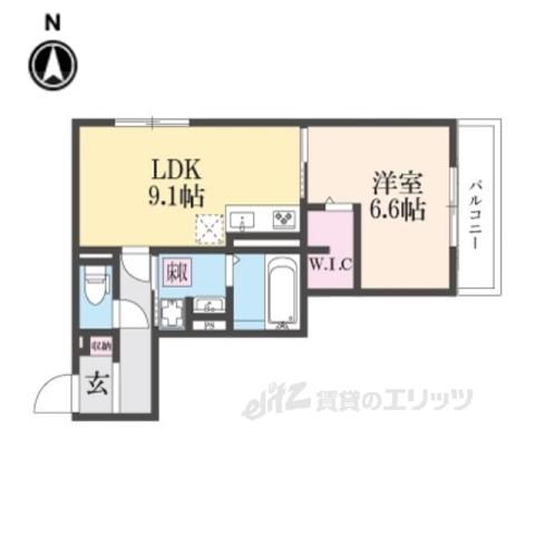 LEGALO伏見(1LDK/3階)の間取り写真