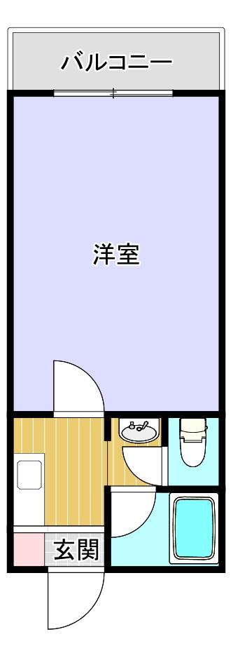 カーサ照ヶ丘III(1K/3階)の間取り写真