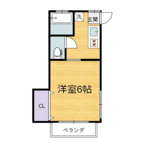 カナイハイツ(1K/2階)の間取り写真