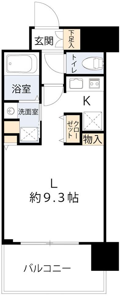 エスキュート梅田・中崎町(ワンルーム/10階)の間取り写真