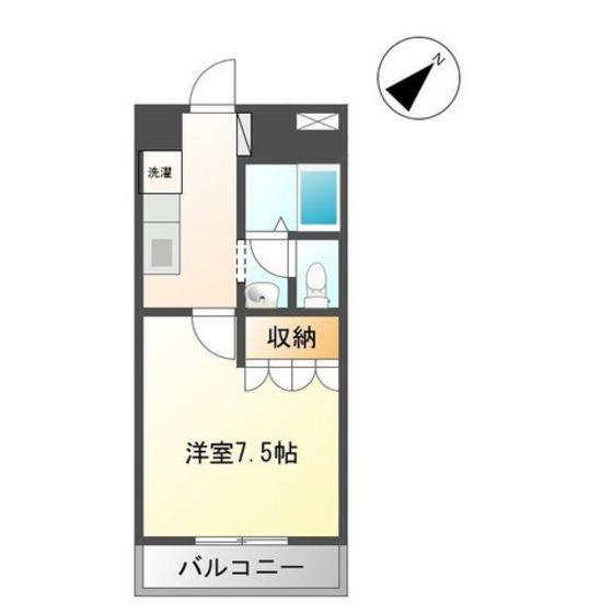 コーポロコモーションK(1K/2階)の間取り写真