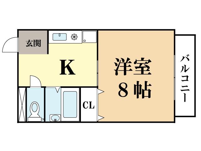 リヴィエールI(1K/3階)の間取り写真