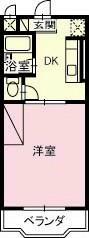 リュバン ヴェール(1K/4階)の間取り写真