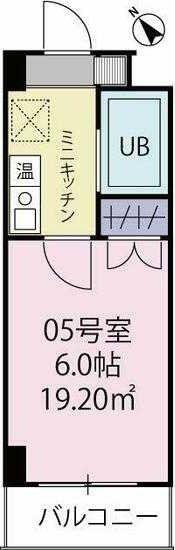 ベルビー川崎(1K/4階)の間取り写真