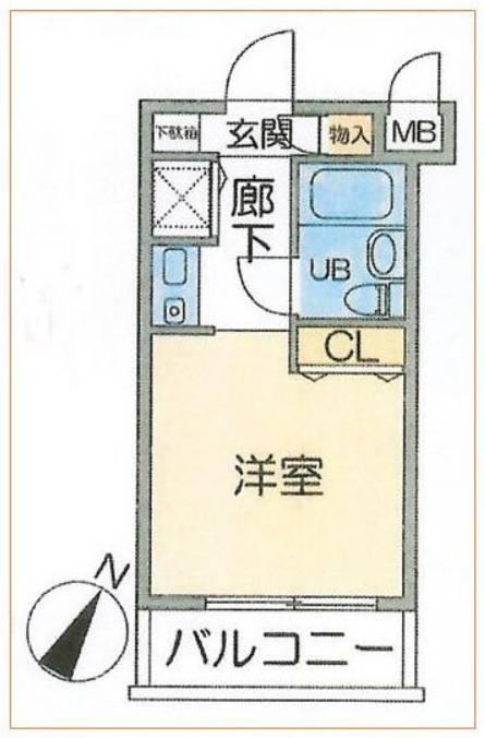 シティハイツ新大塚(ワンルーム/6階)の間取り写真