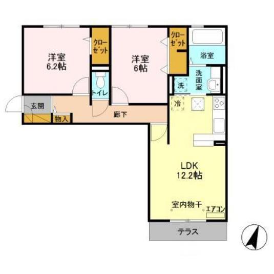 コンフォールコート(2LDK/1階)の間取り写真