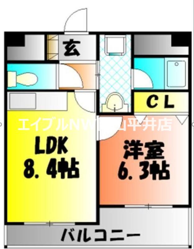 ラ・メゾン・セピア(1LDK/5階)の間取り写真