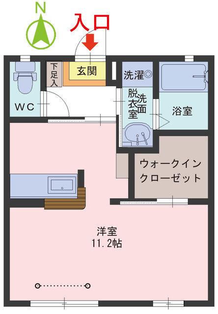 アルテールII(ワンルーム/1階)の間取り写真