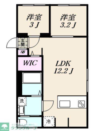 RA GRANDE板橋本町(2LDK/1階)の間取り写真