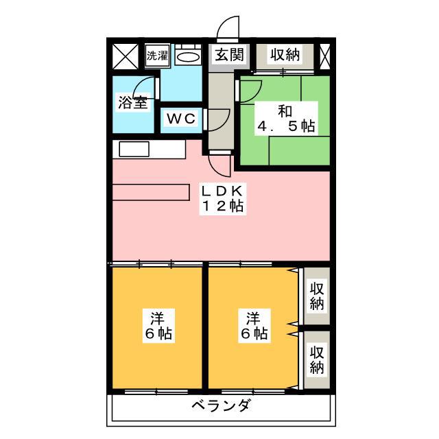 ハウプトブルク(3LDK/1階)の間取り写真