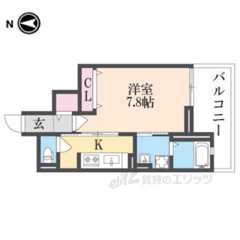 サンモントレ島頭(1K/3階)の間取り写真