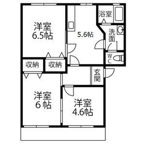 パークハウスNIWA A(3K/2階)の間取り写真